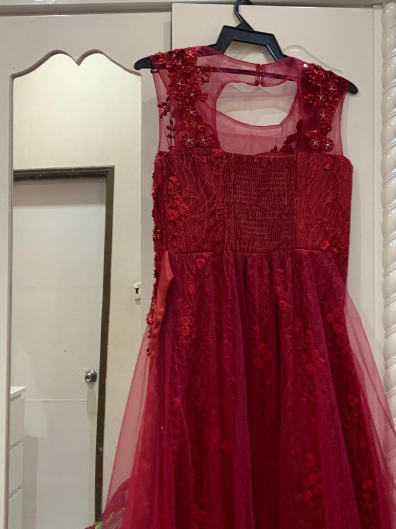 (Rent) Red Dress, Women's Fashion, Dresses & Sets, Evening Dresses