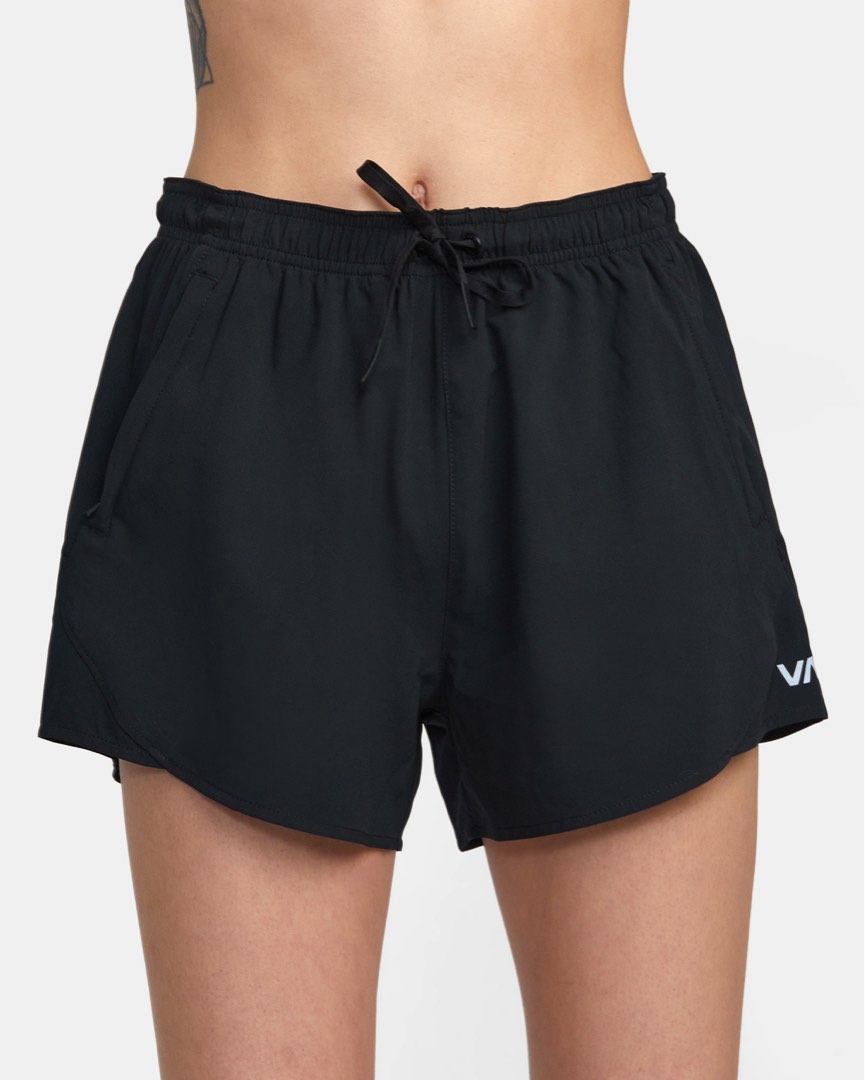 RVCA VA Essential Yogger Sport Shorts 12, S, Black, Women's