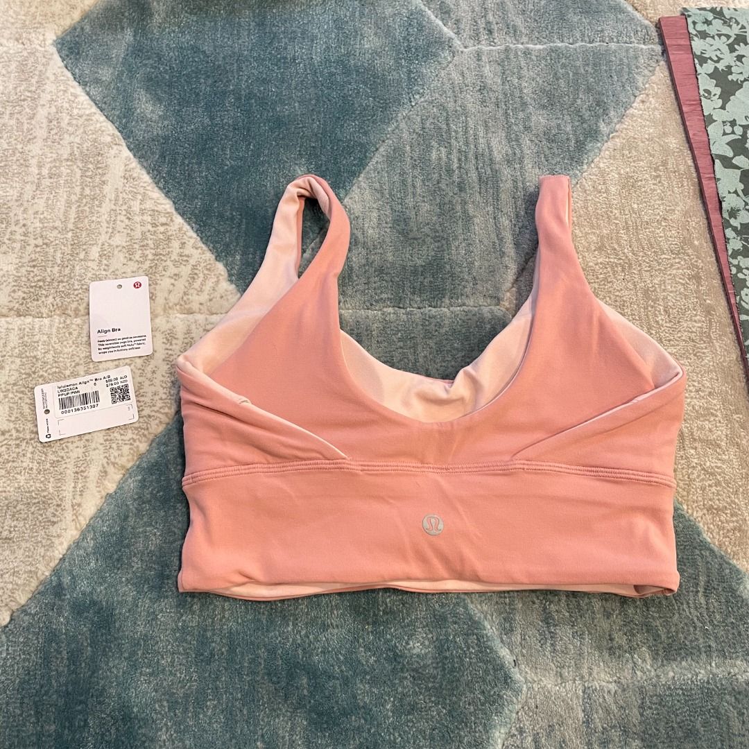 Sale: New Lululemon Align Reversible Bra In Pink Puff / Pink Mist US 6,  Women's Fashion, Activewear on Carousell