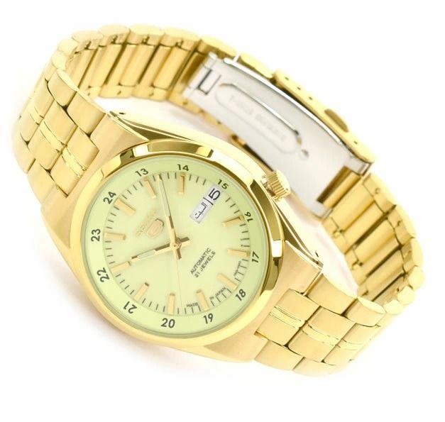Seiko SNK578J1 Japan Made Lumibrite Dial Full Gold Tone