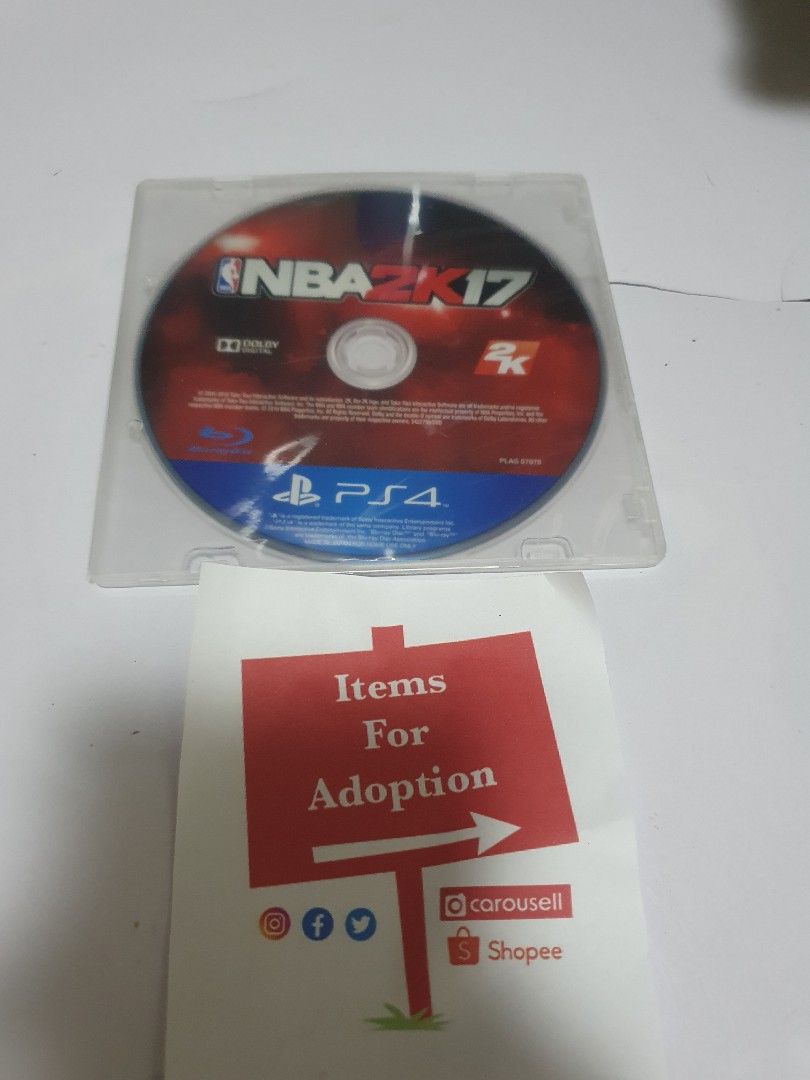 Selling NBA2k17 (In replacement case) Ps4 & PS5 (Category: PlayStation) located in Quezon City. Submitted by itemsforadoption (Listing ID 1246503442, Image 1). Description: Rfs: Its 2023! Happy New Year! Hoping you have a good year ahead of you! If you have questions feel free to send a message. Though I'll most likely be able to reply from 10am to 8pm. Please be patient and understanding. Decluttering games and items that I've picked up or for f