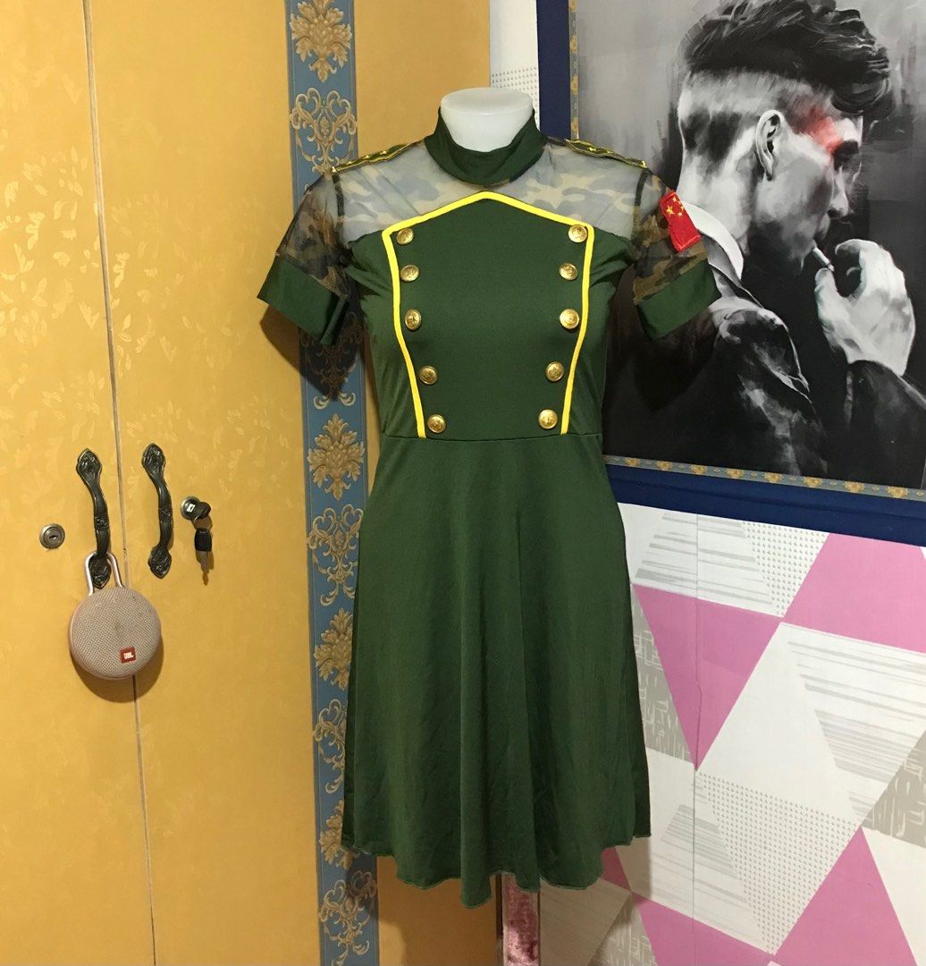 Sexy Uniform Playsuit Dress (Category: Dresses) located in Pasig City. Submitted by realityhits (Listing ID 1246562330, Image 1). Description: Condition: 9/10 Flaw: None Note: Not yet washed ang mga items… kayo na maglaba mga sissy. .