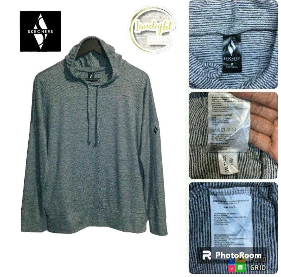 SKECHERS LOS ANGELES Striped Hoodie Jacket, Men's Fashion, Coats, Jackets  and Outerwear on Carousell