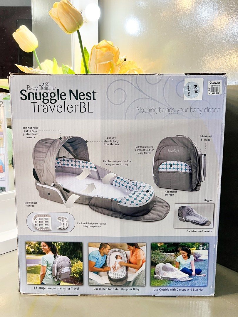 Baby delight snuggle sales nest traveler bl