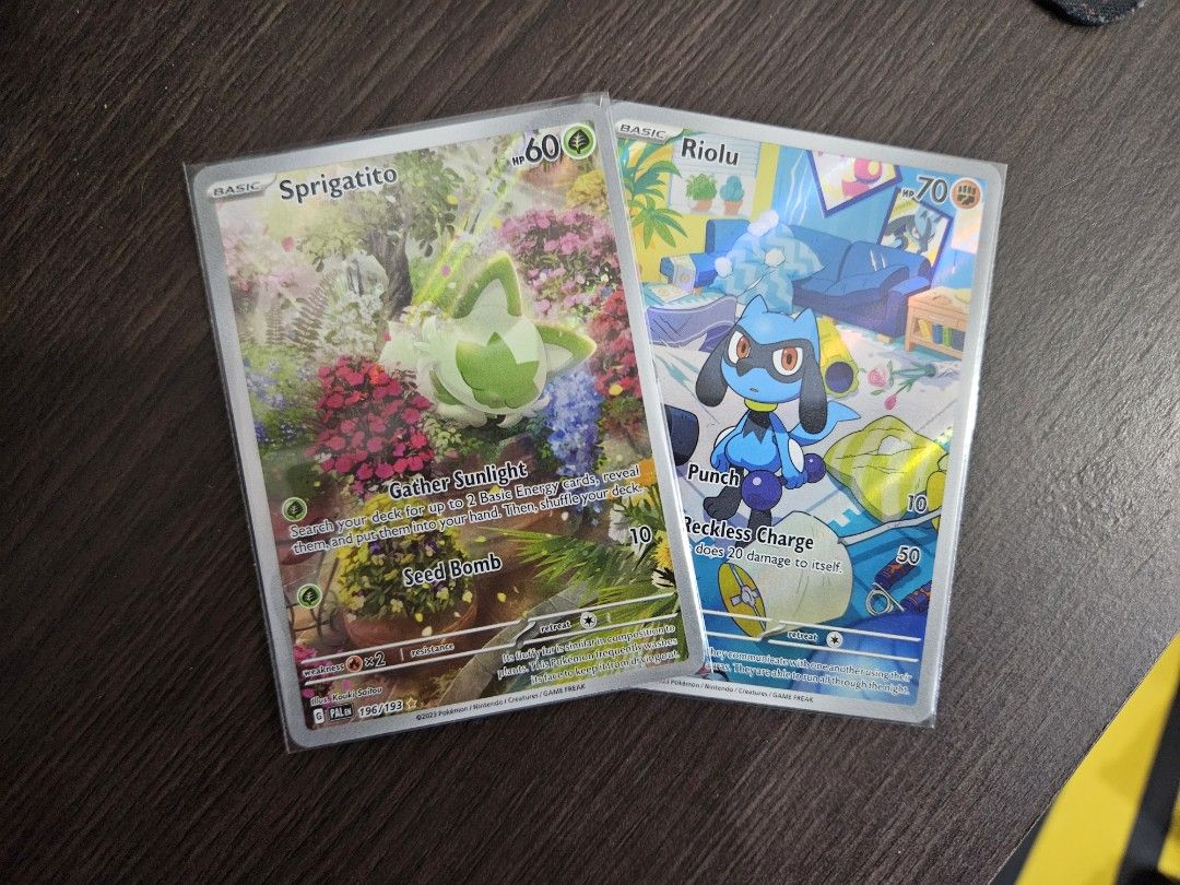 Sprigatito & Riolu Illustration Rare [Set], Hobbies & Toys, Memorabilia ...