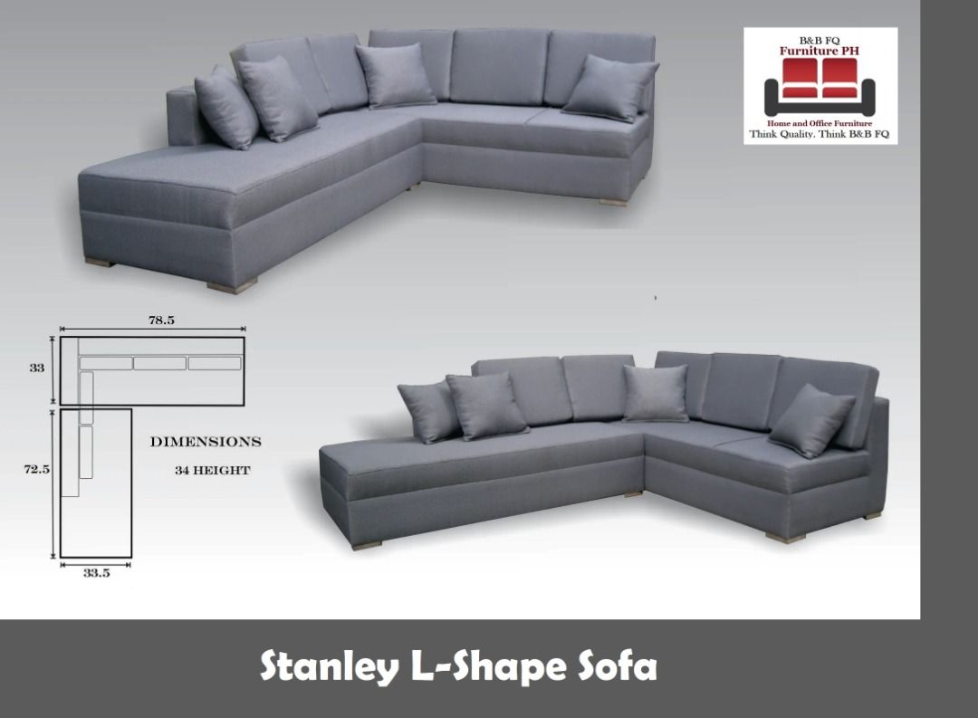 Stanley l hotsell shaped sofa