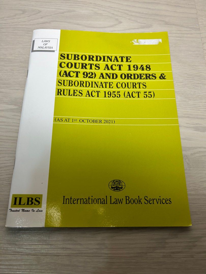Subordinate Courts Act 1948, Hobbies & Toys, Books & Magazines