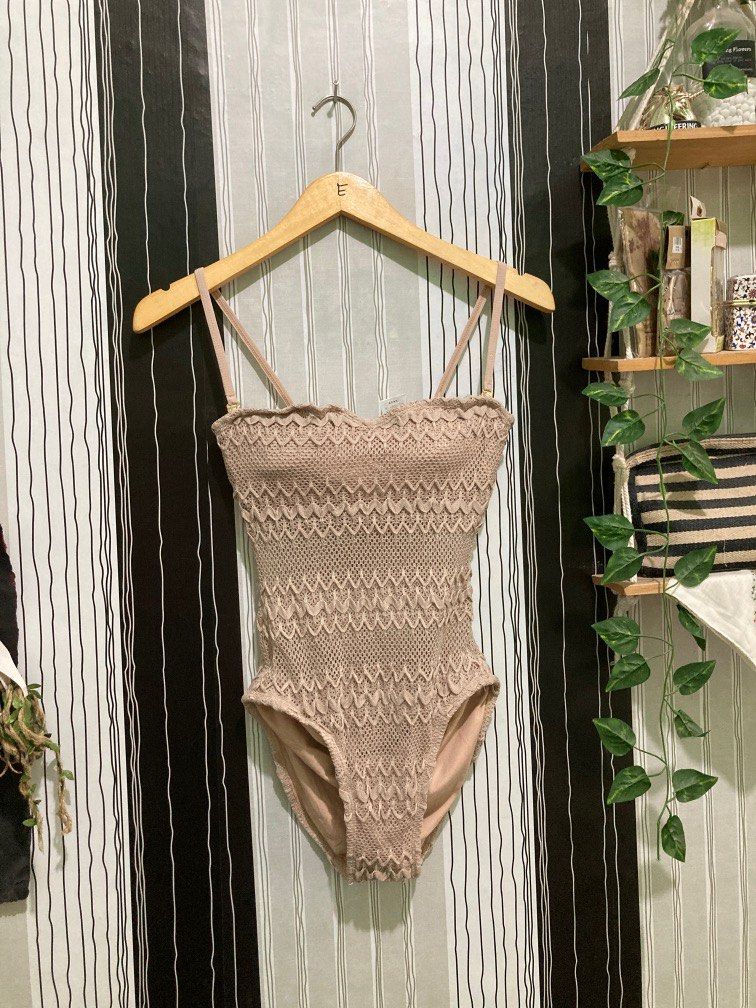 SUPER FANCY COKSU TEXTURED SWIMSUIT BODY SUIT SWIMSUIT BODYSUIT IMPORT