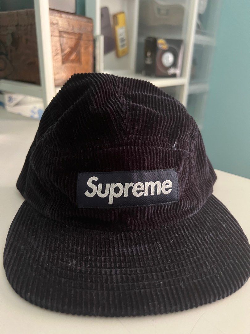 Black corduroy supreme hat clearance
