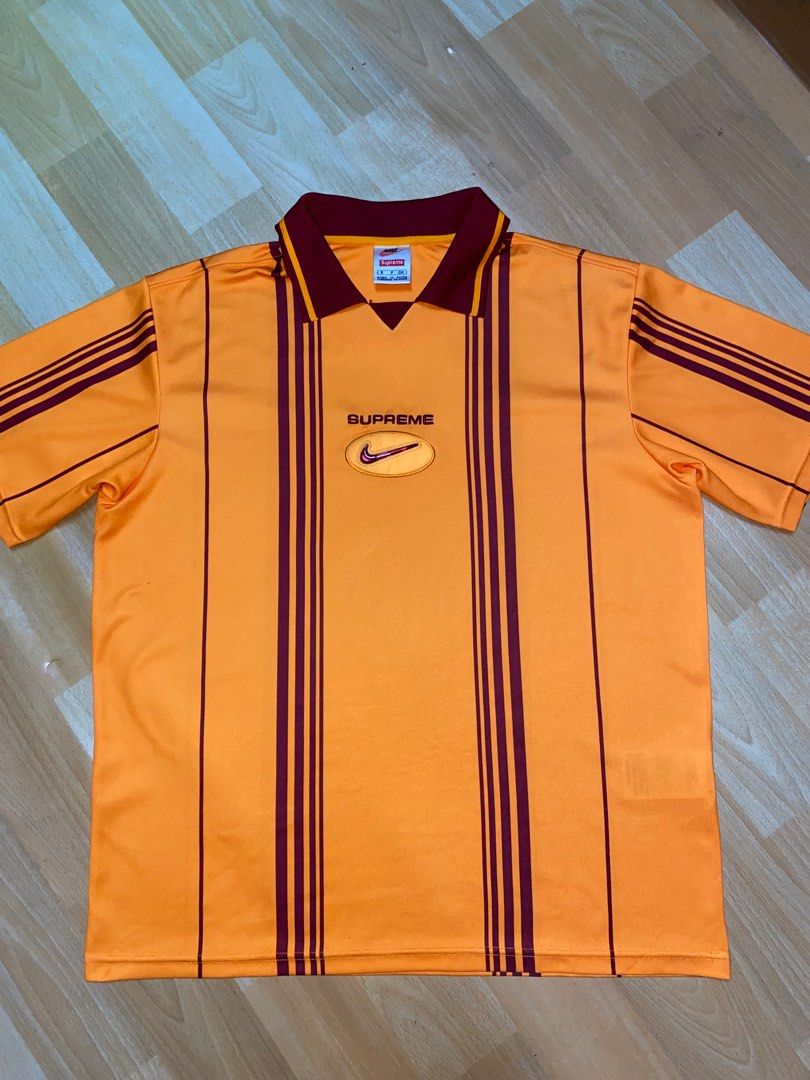 Supreme Nike Jewel Stripe Soccer Jersey Orange