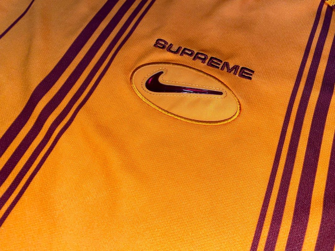 Supreme x Nike Jewel Stripe Soccer Jersey 'Orange