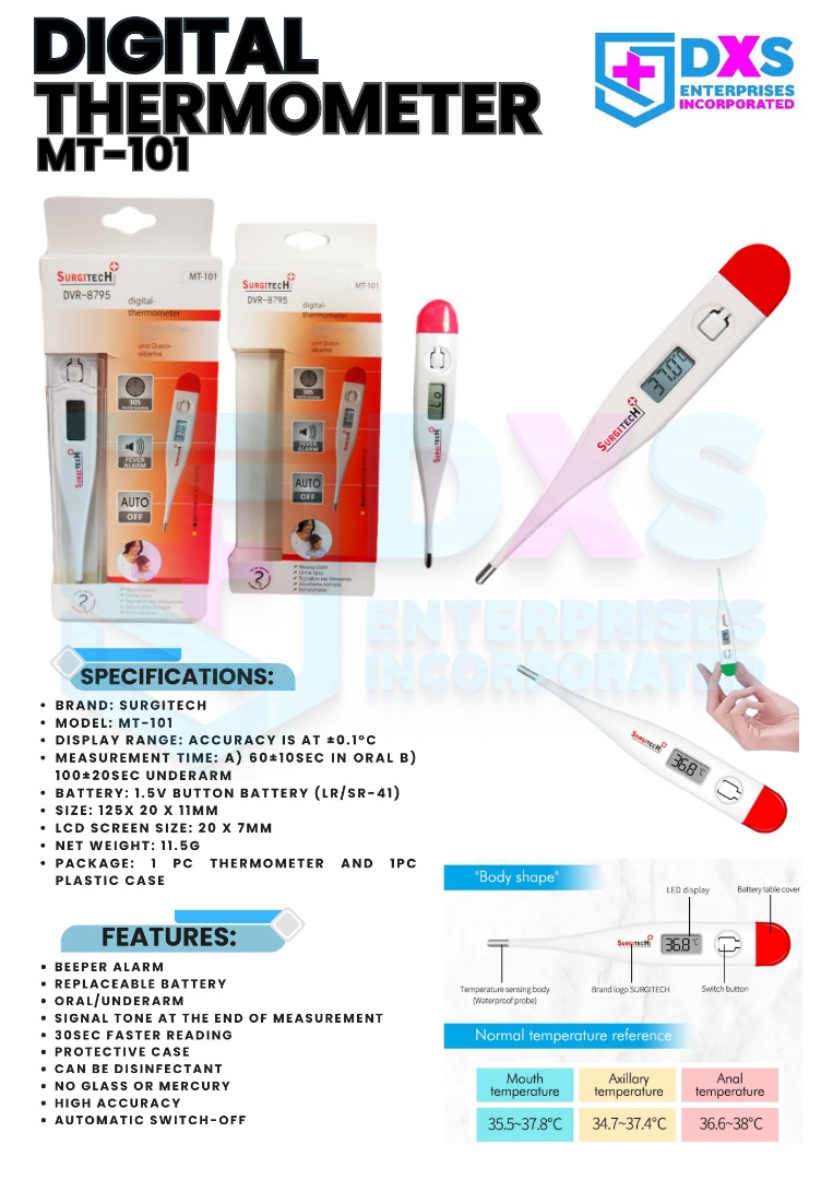 SURGITECH DIGITAL THERMOMETER on Carousell