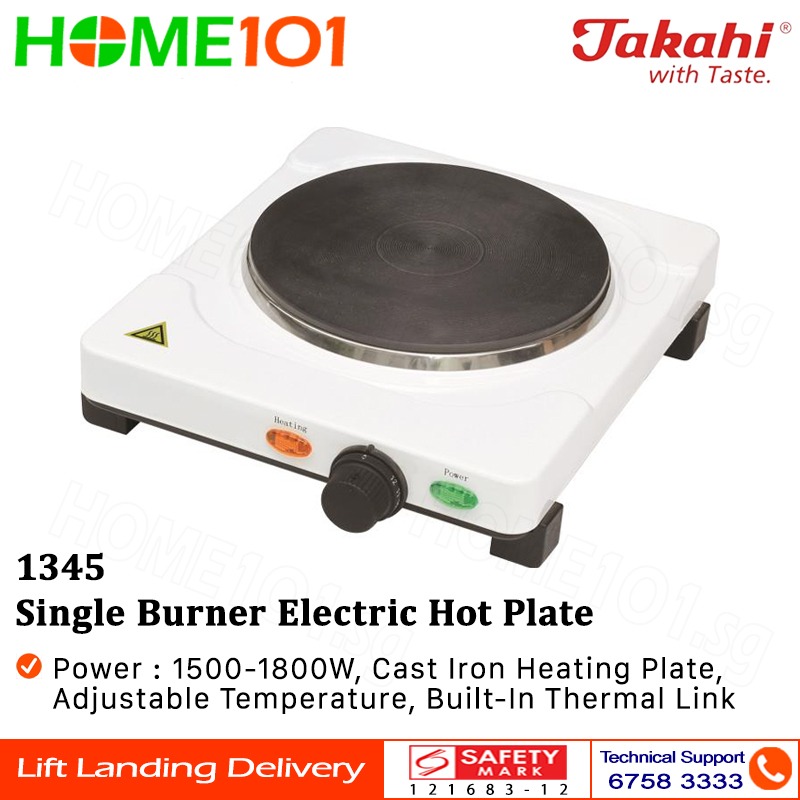 Takahi Single Burner Electric Hot Plate 1345, TV u0026 Home Appliances, Kitchen  Appliances, Cookers on Carousell