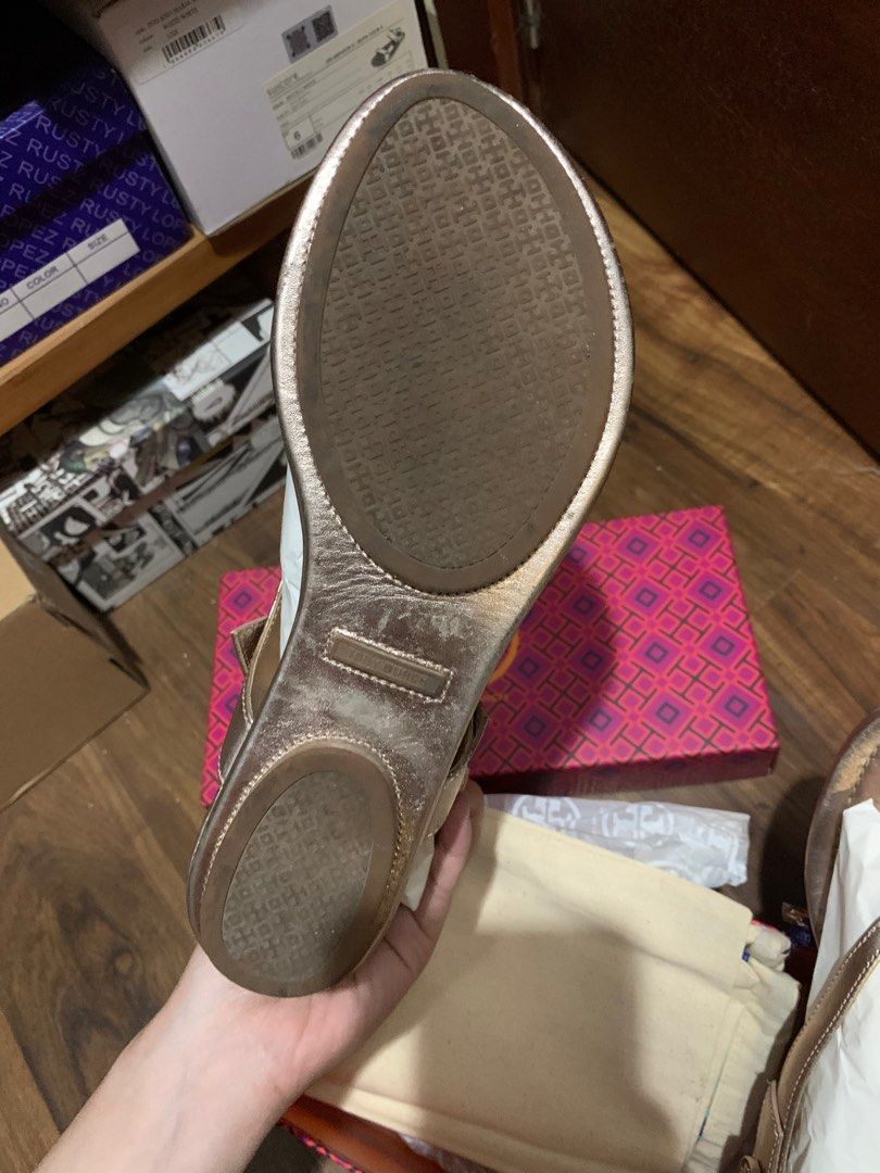 Tory burch rose gold shoes online