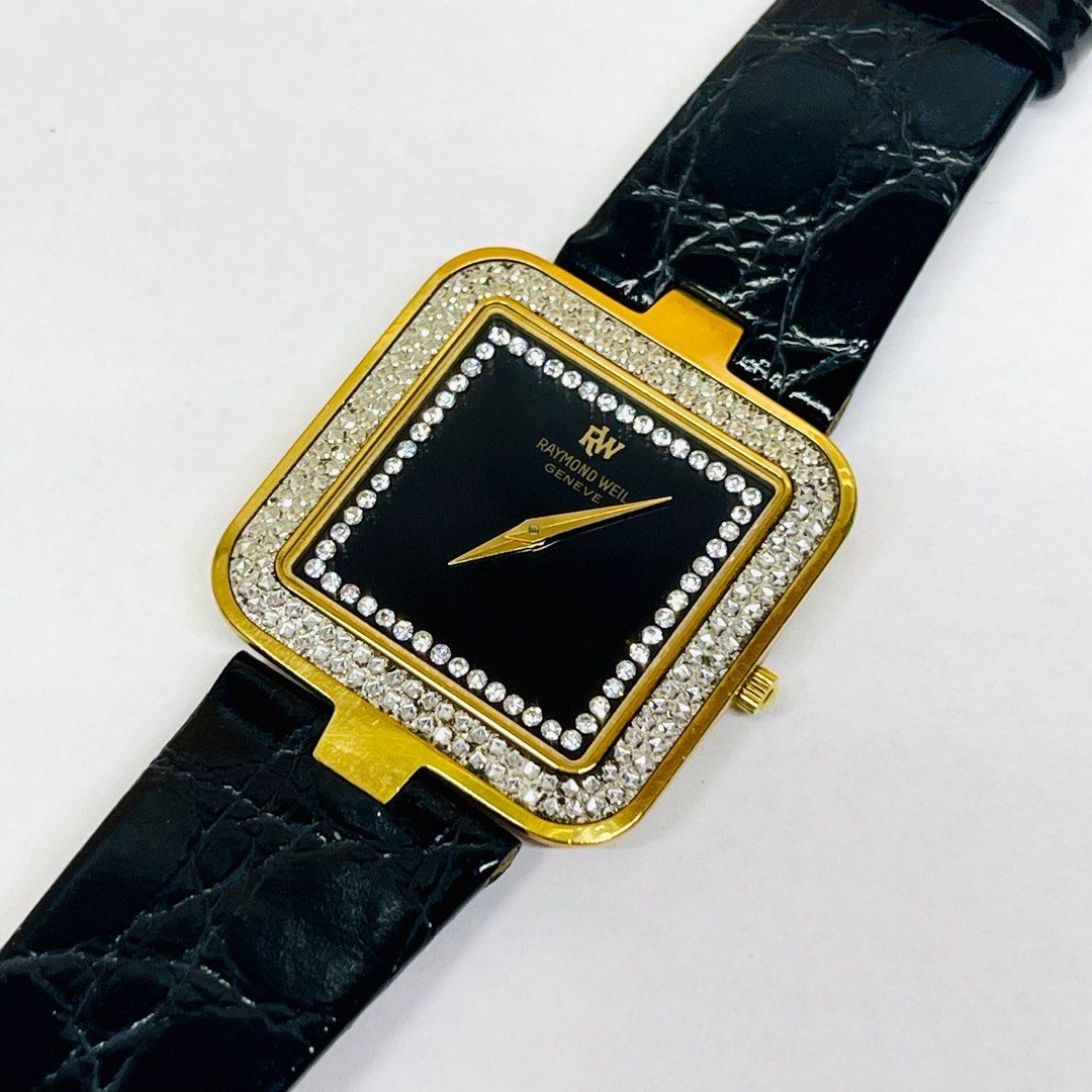 Raymond weil on sale leather strap watch