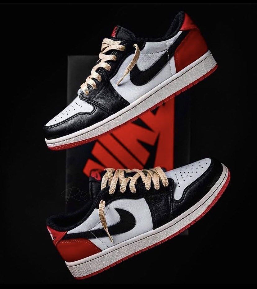 Nike air jordan clearance black toe low