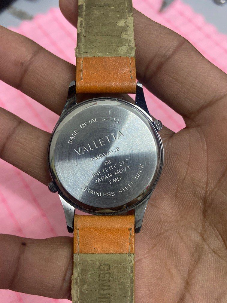 Valletta watch stainless online steel back