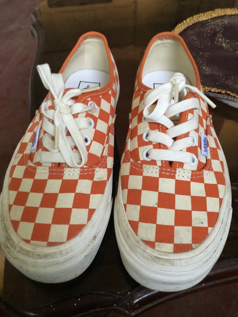 Orange checkered vans online outfit