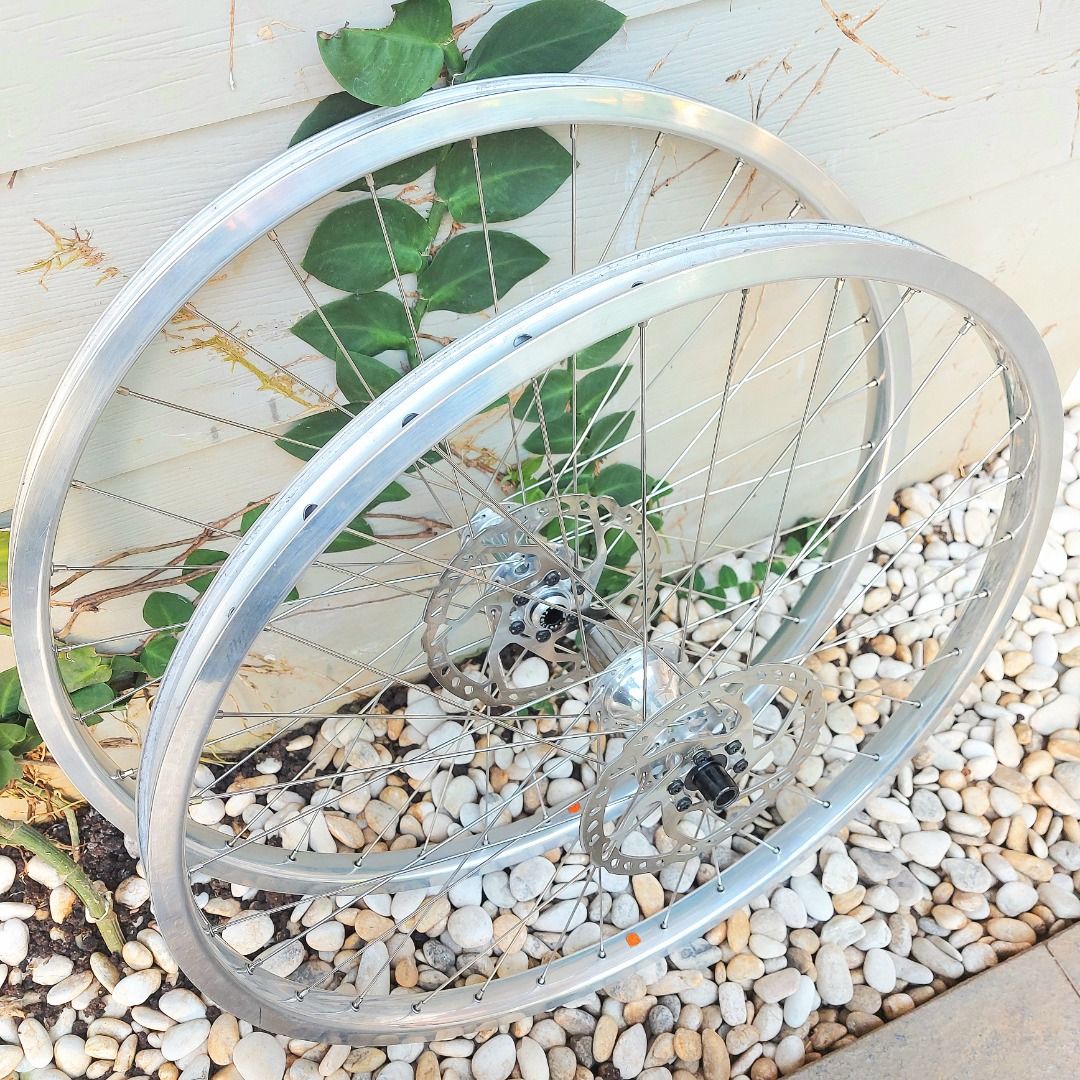 VELO ORANGE Voyager Rims 26 inch Silver + Hub 32h + Rotor 6 bolt 160mm