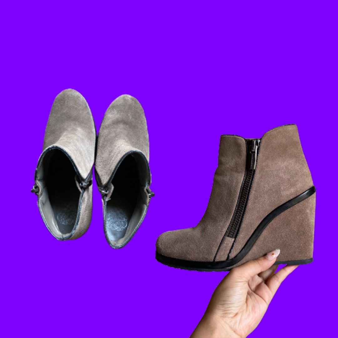 Vince camuto wedge booties on sale