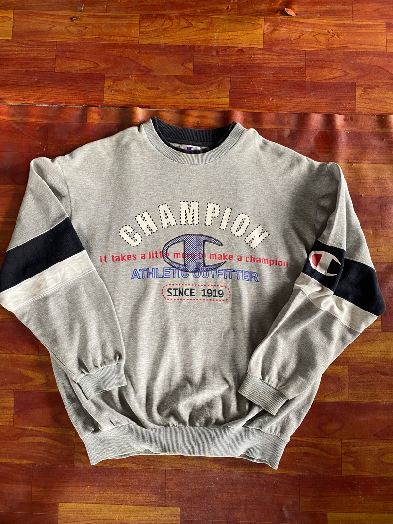 Vintage Champion Sweatshirt, Men's Fashion, Tops & Sets, Hoodies on