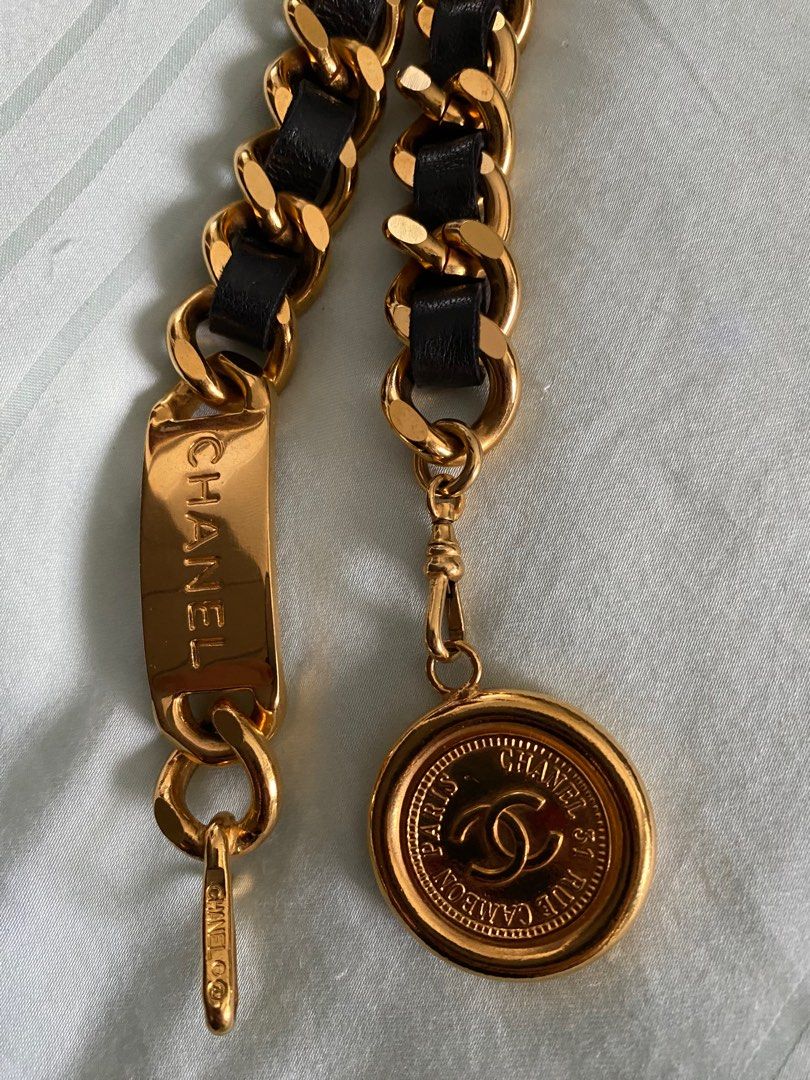 Gold chanel hotsell belt