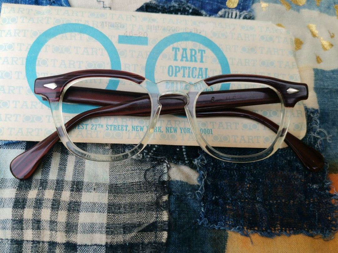 vintage eyeglasses 原版TART Optical arnel(OTE) 46-20, 男裝, 手錶及 