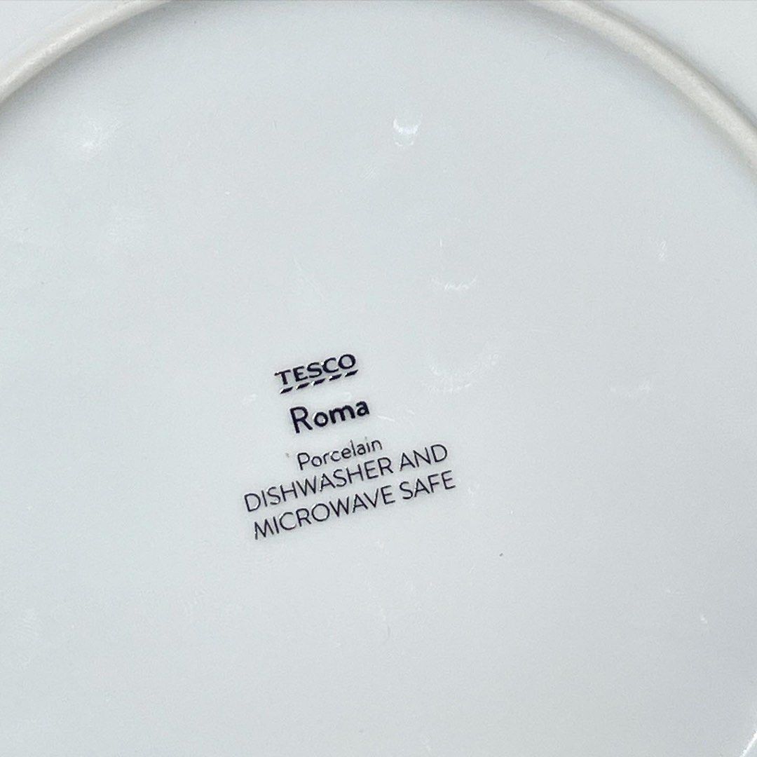 Vintage Tesco Roma Porcelain Plates (Marble Design) Appetizer Plate