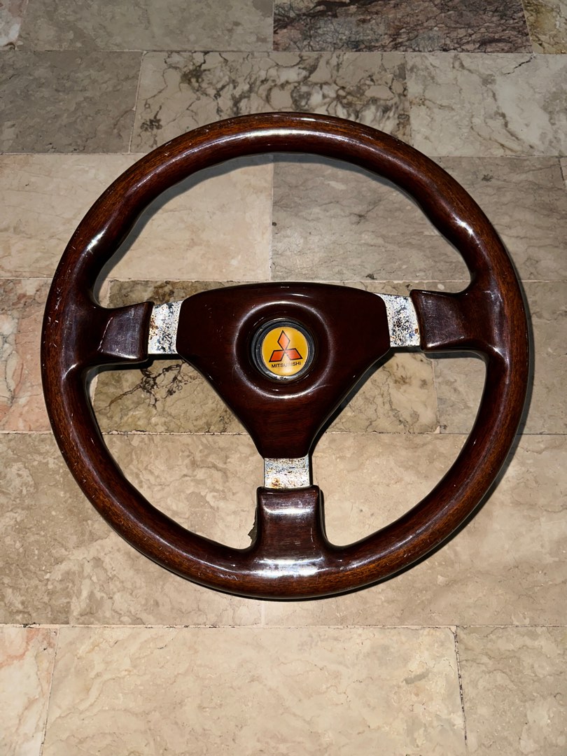 Vintage wood steering wheel, Car Parts & Accessories, Steering, Brakes
