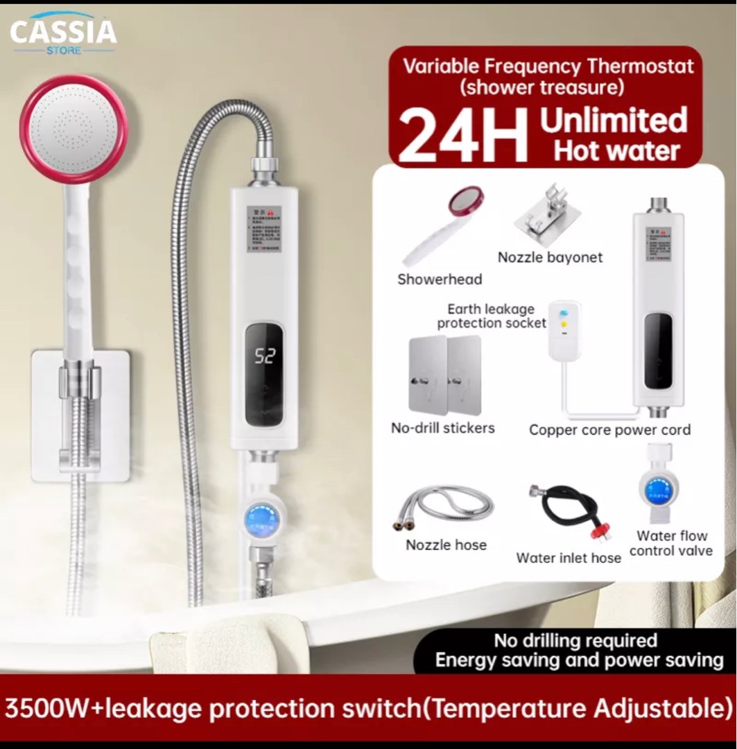 Water Heater murah tak perlu drill, Furniture u0026 Home Living, Bathroom u0026  Kitchen Fixtures on Carousell