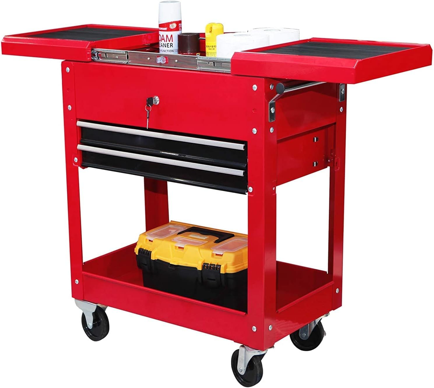 Wolf Rolling Garage Tool Organizer 2 Drawer Tool Chest Tray