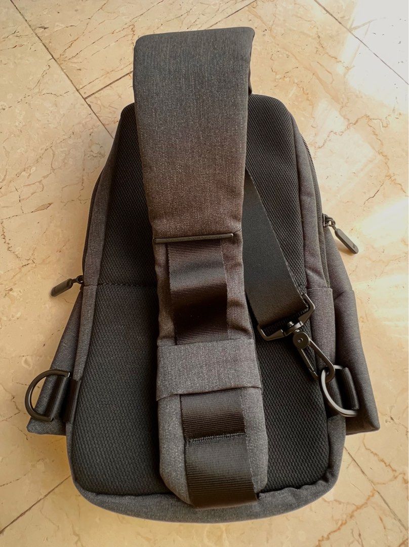 Front back Sling bag Dark Grey Men s Fashion Bags Sling Bags on
