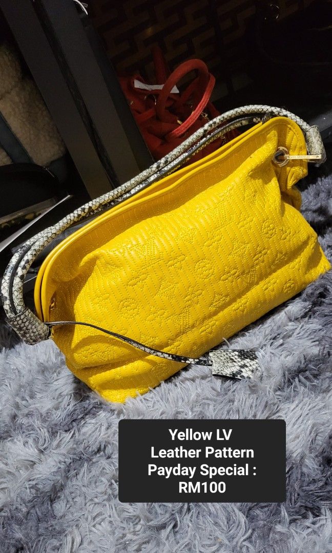 Yellow LV Leathet Pattern Luxury Bags Wallets on Carousell