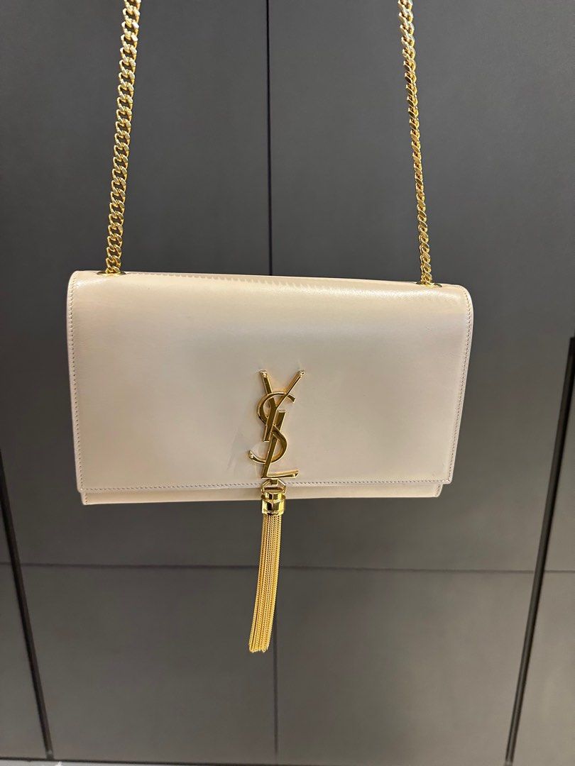 YSL Saint Laurent Kate tassel handbag Nude