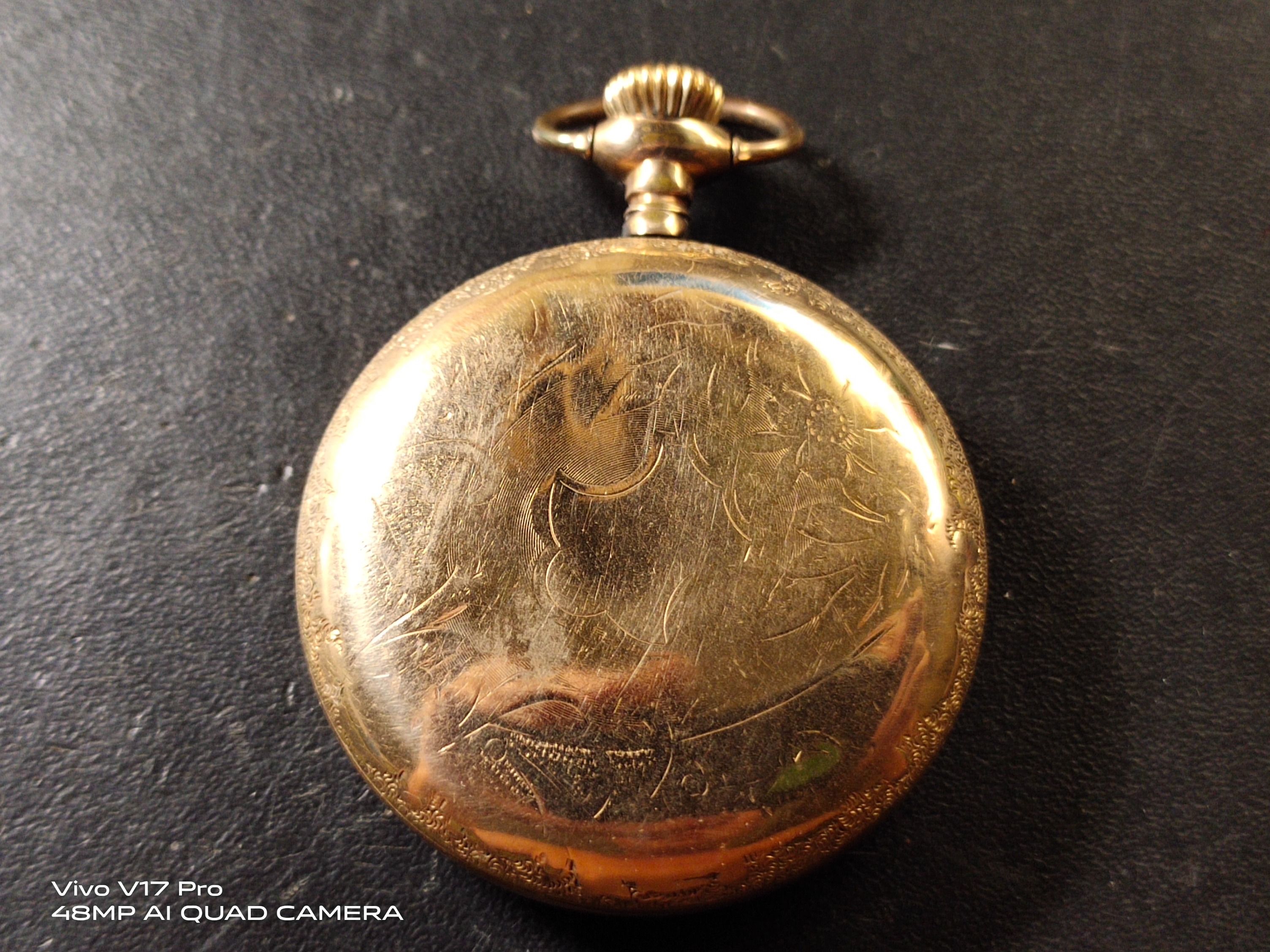 1911 Elgin Guaranteed 25 Years Case Gold F P Mechanical Hand