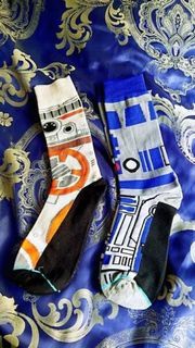 1 pair Star Wars Movie R2D2 BB8 Cosplay Anime Disney unisex Socks