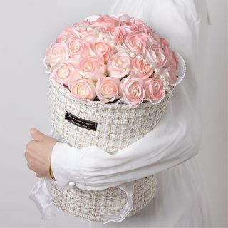 粉色玫瑰皂花束（21朵）