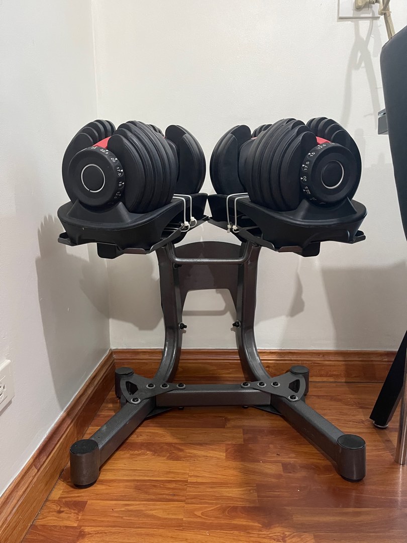 24KG adjustable dumbbells (good condition) for sale on Carousell