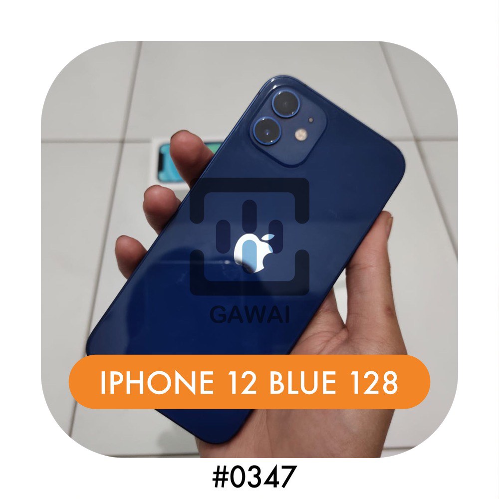 347 Iphone 12 Blue 128 Ibox BH 80, Telepon Seluler & Tablet, iPhone