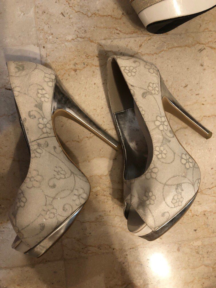 Buy 1 get 1 FREE 5 inch elegant white Heels dinner heels