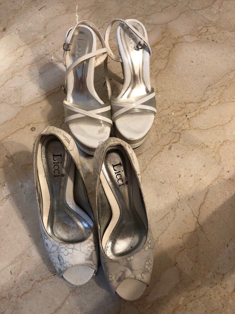 White 1 hotsell inch heels