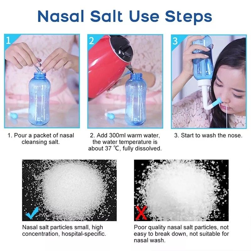 5pcs NASAL RINSE SALT for Clean Nasal Irrigation Wash Salt Allergy