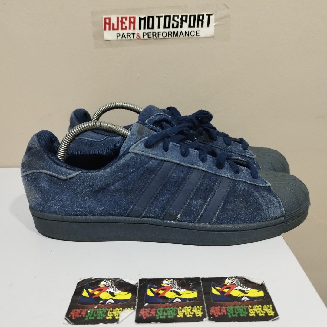Superstar all blue suede sales