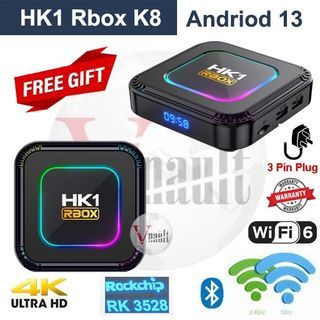 🔔 🔔 4K Android 13 Box HK1 Rbox K8 Rockchip RK3528 4G 32G 4G 64G LAN WIFI 2.4G/5G/6G and Bluetooth