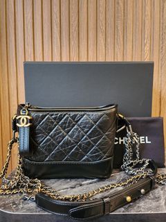 🦄💕SOLD!! LIKE NEW CHANEL GABRIELLE HOBO BLACK CROCODILE EMBOSSED SMALL,  Women's Fashion, Bags & Wallets, Cross-body Bags on Carousell