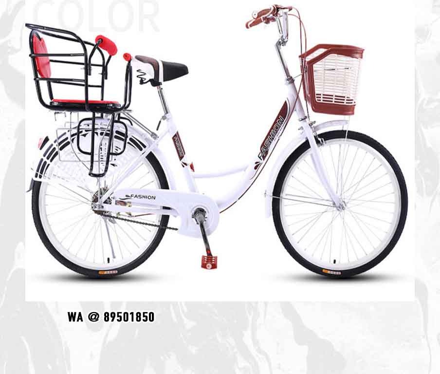 Single speed Lady bike 26 Ladies bike With rack bag child 20 16 26 29 baby food delivery mesh seat inch lady children thermal front seat adult kid 27.5 24