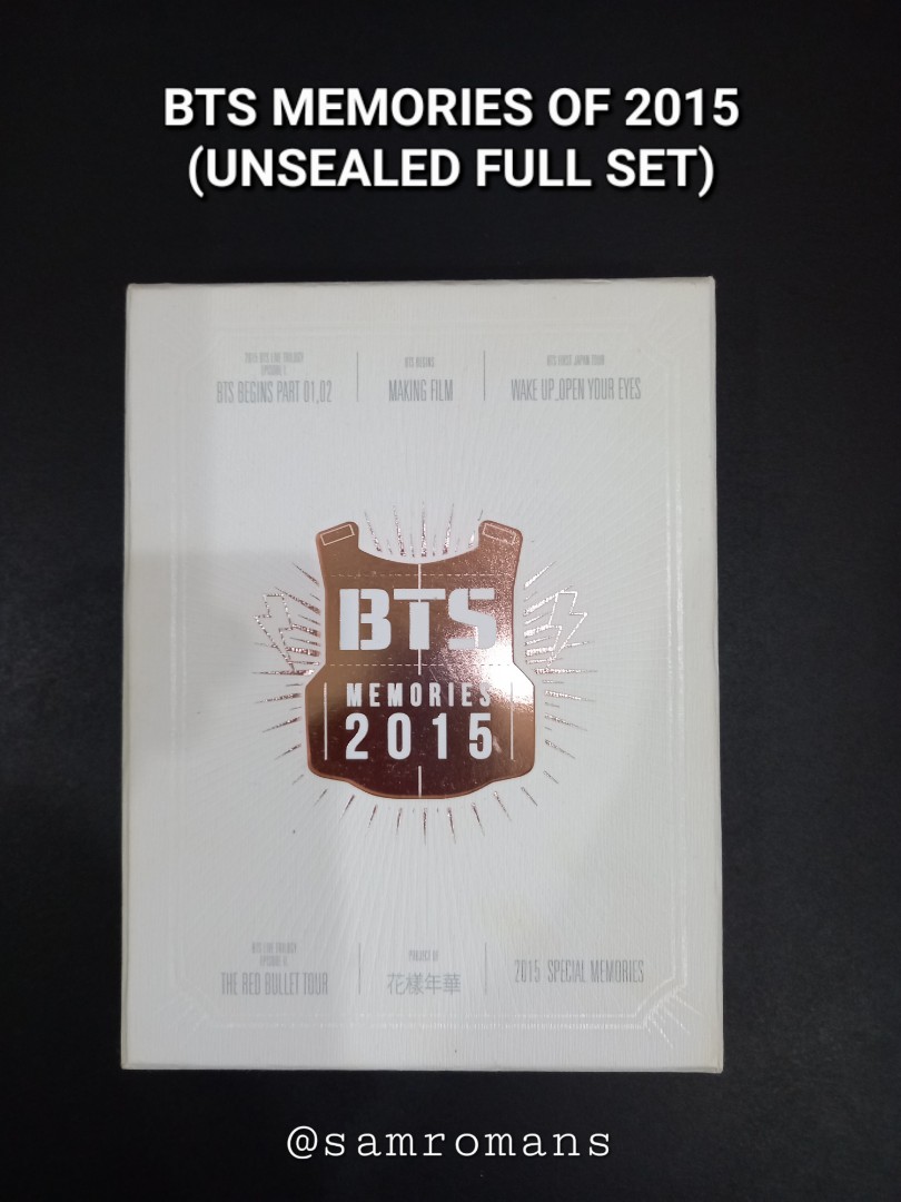 BTS OFFICIAL MEMORIES OF 2015 DVD - Media