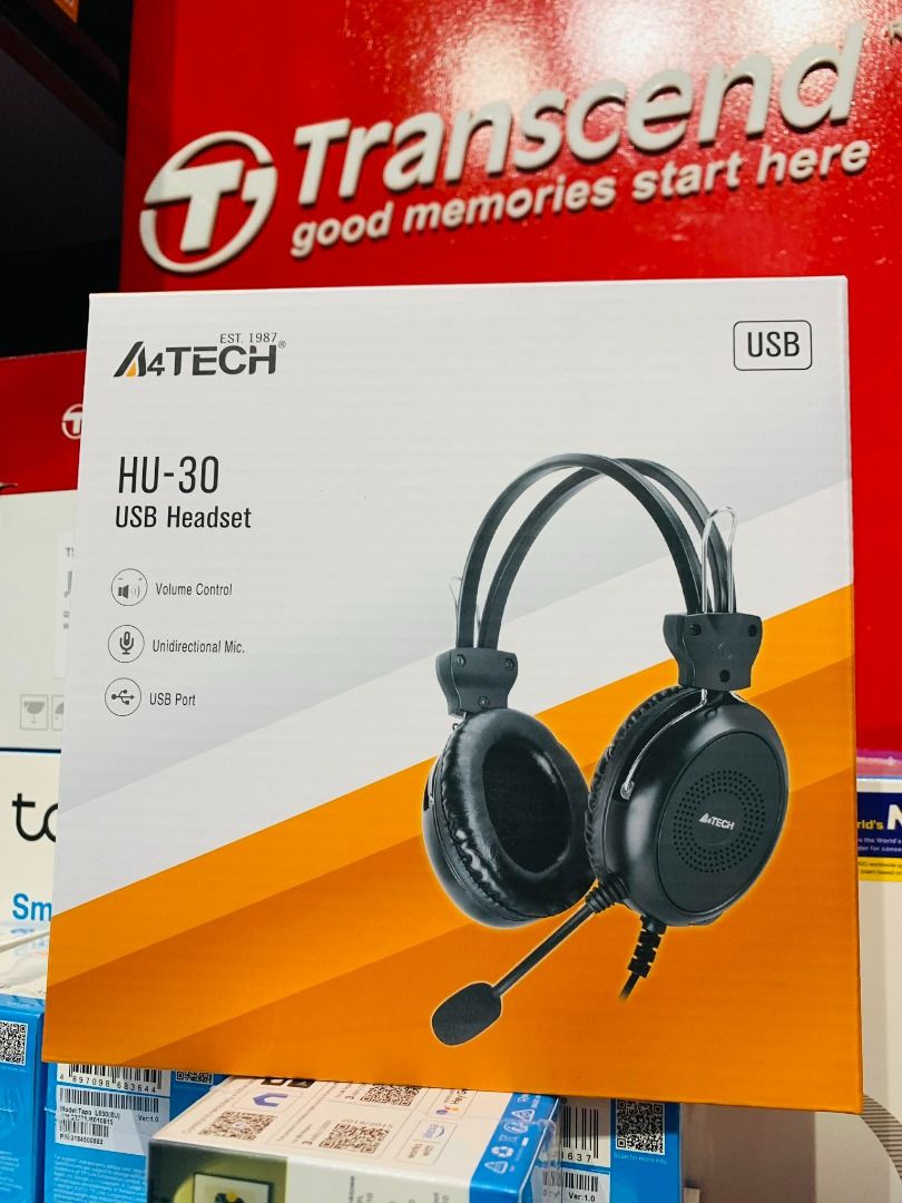 A4Tech HU-30 Comfort Fit Stereo USB Headset on Carousell