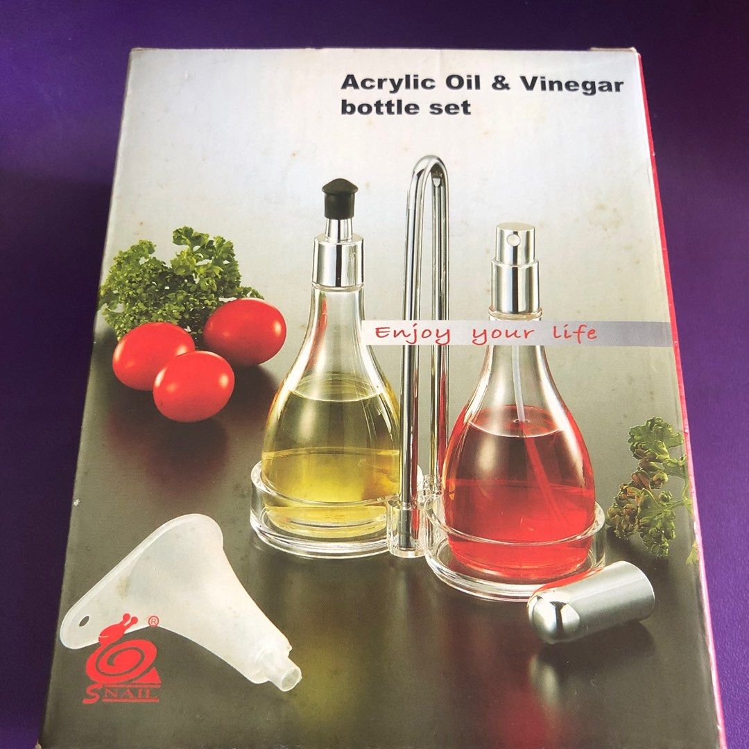 Acrylic Oil and Vinegar, Furniture & Home Living, Kitchenware & Tableware, Food Organisation