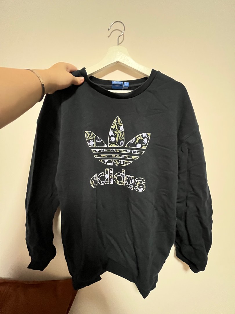 Adidas Flower Pullover, Women'S Fashion, Tops, Longsleeves On Carousell